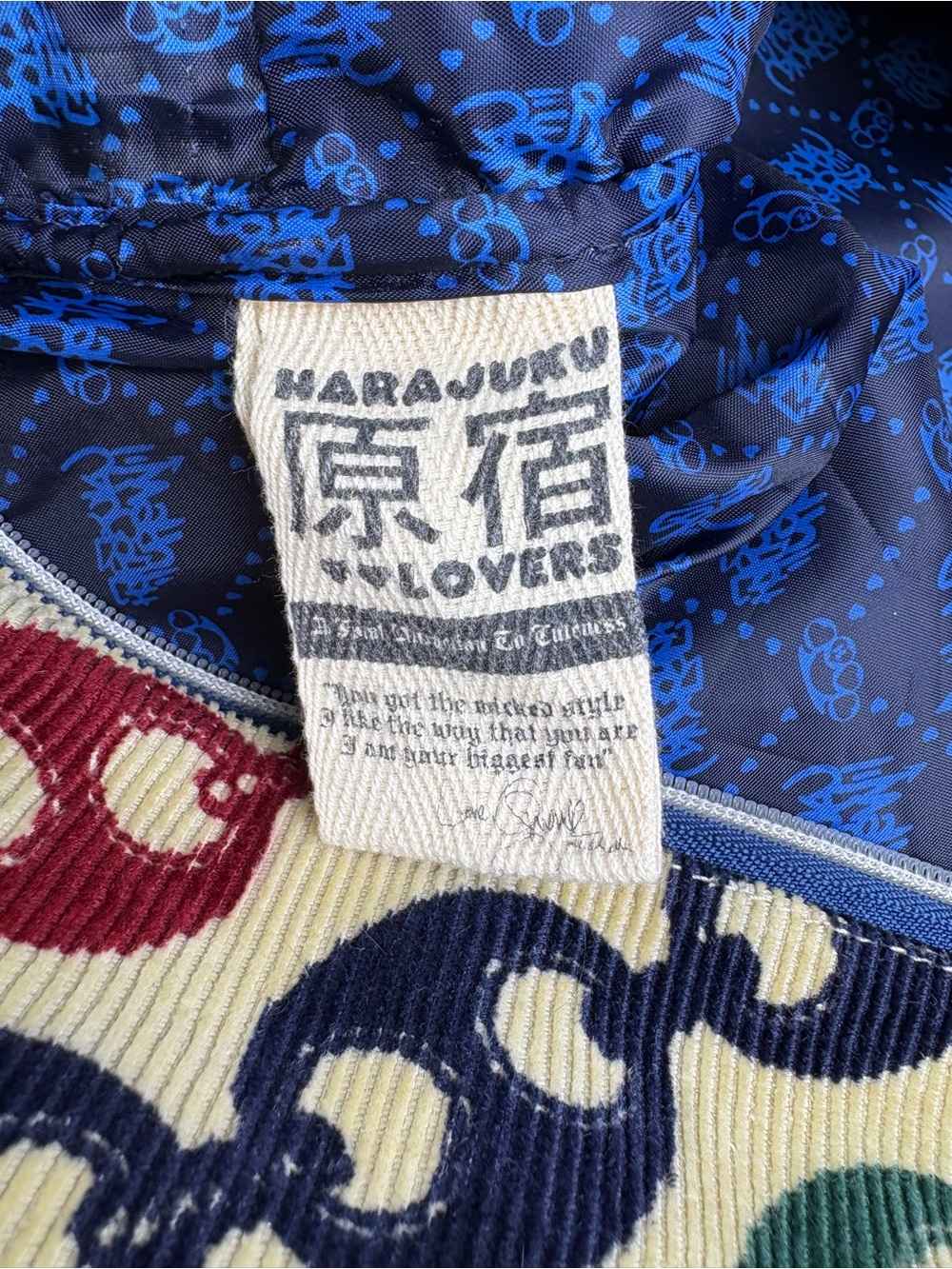 Y2K vintage Harajuku Lovers Gwen Stefani multicolor chain-print weekender duffel - Picture 11 of 12